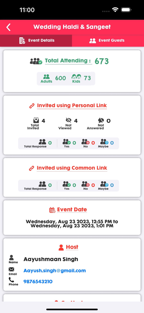 Video Invitation Maker Ecards - Vinviteアプリで結婚式のゲストとRSVPを追跡するためのダッシュボード