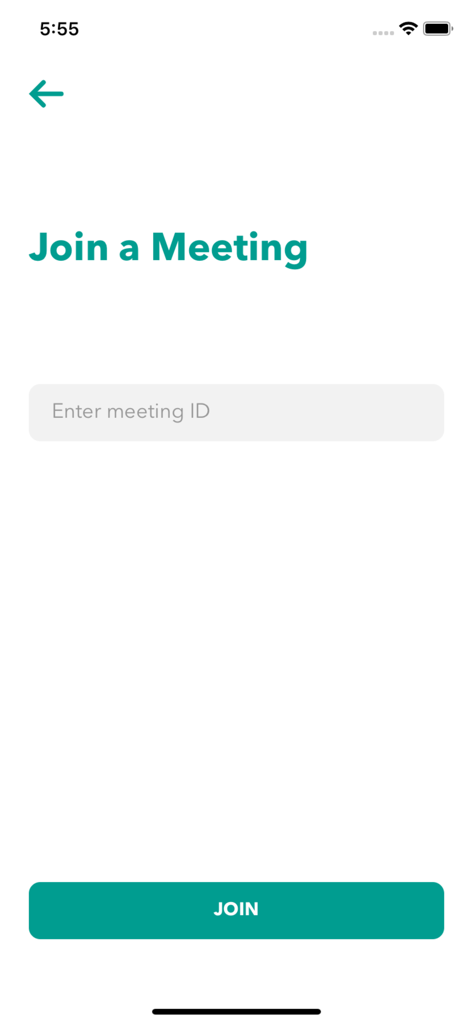 KUDO Live - Join a meeting screen on the KUDO Live app