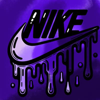 dripping nike logo
