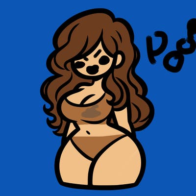 curvy woman with hair