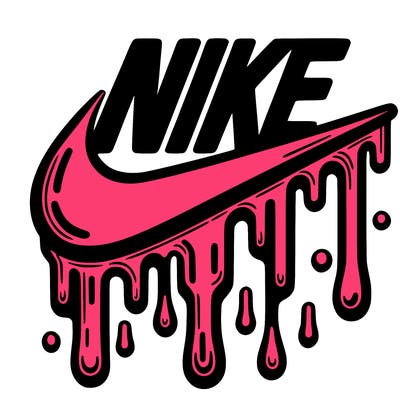 dripping nike logo