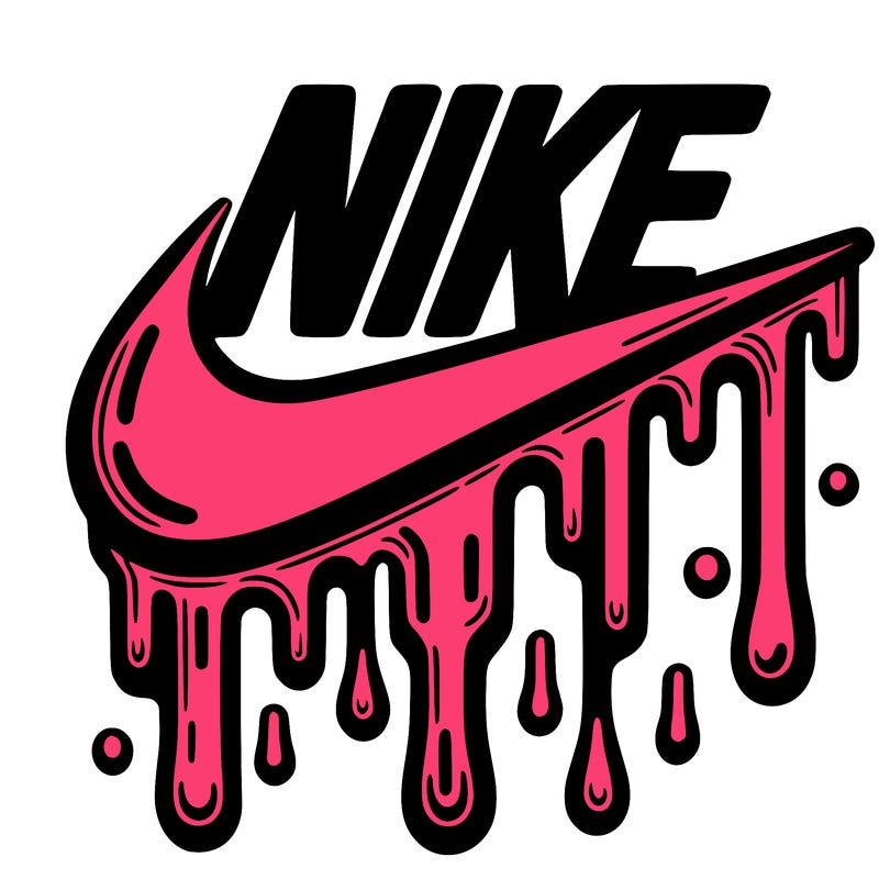 dripping nike logo
