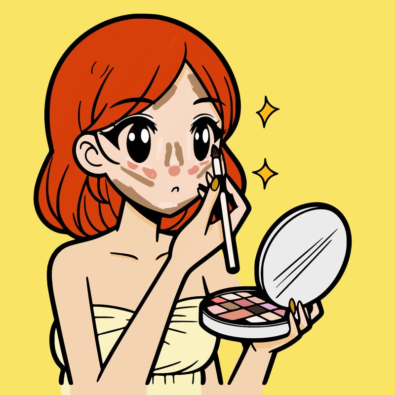 applying makeup