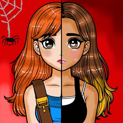 realistic girl split