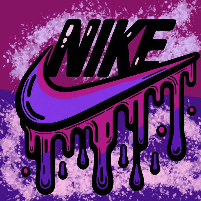 dripping nike logo