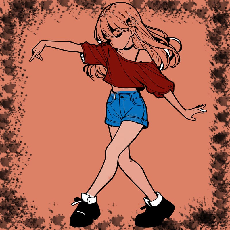 realistic girl danceing