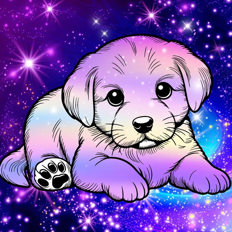 a cute realistic puppy