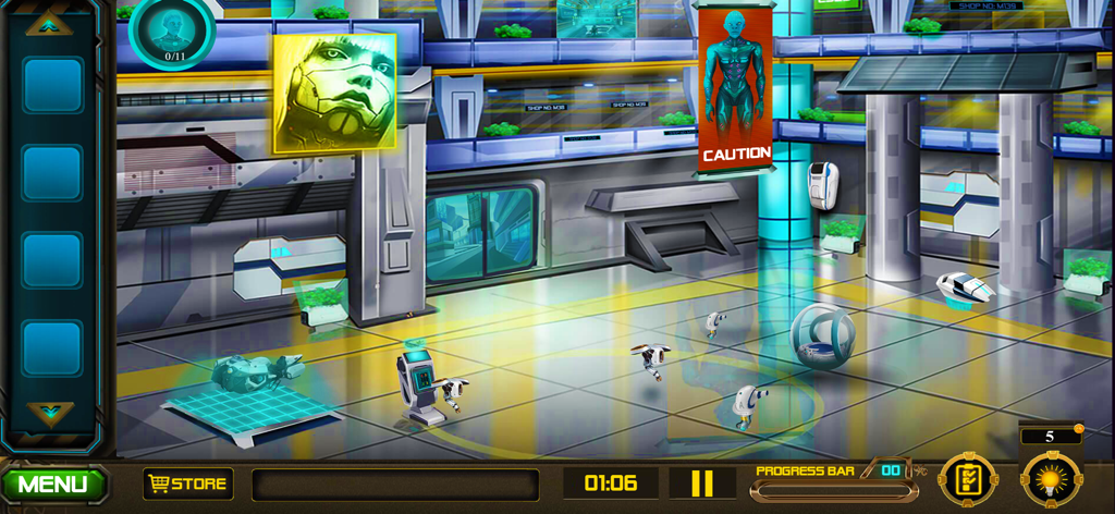 Escape Mystery - Alien Impact - Futuristic space station environment from the game Escape Mystery Alien Impact