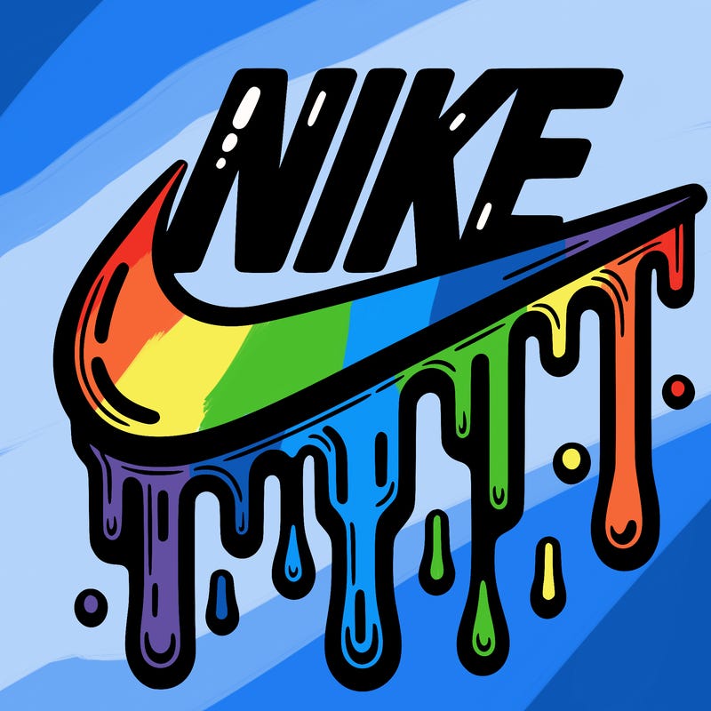 dripping nike logo