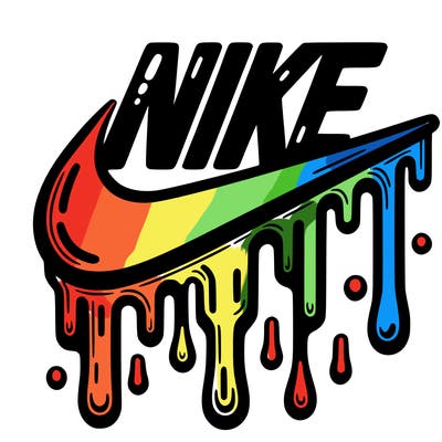 dripping nike logo