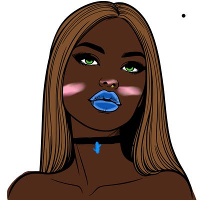 realistic woman with full lips