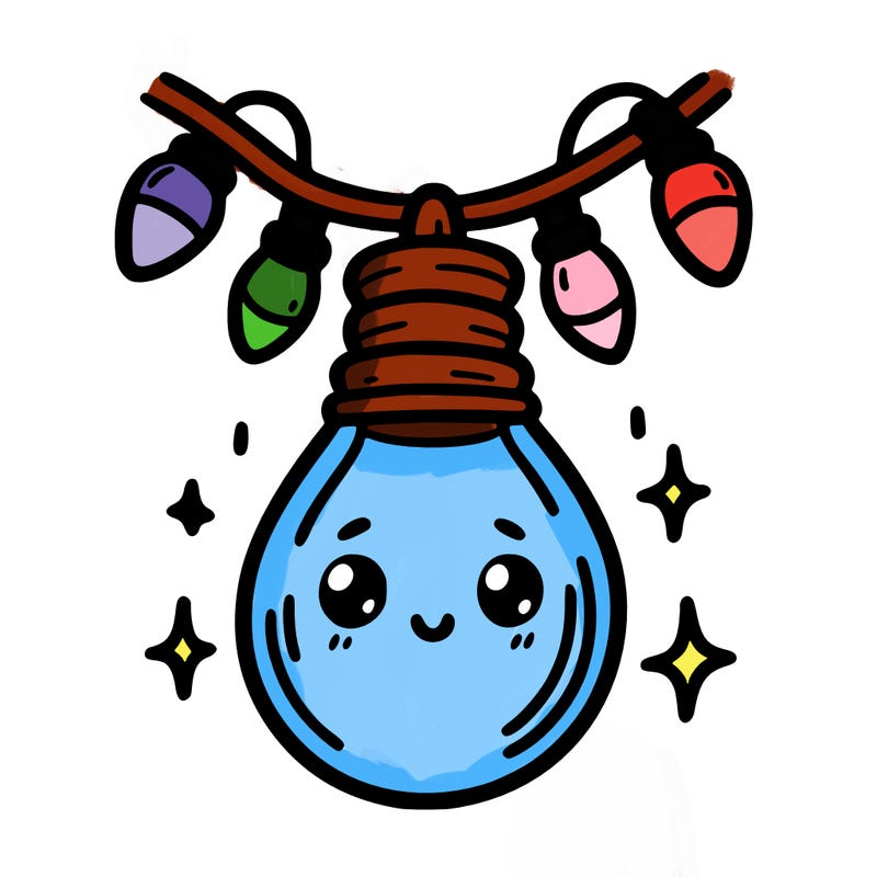 small bulb of a garland