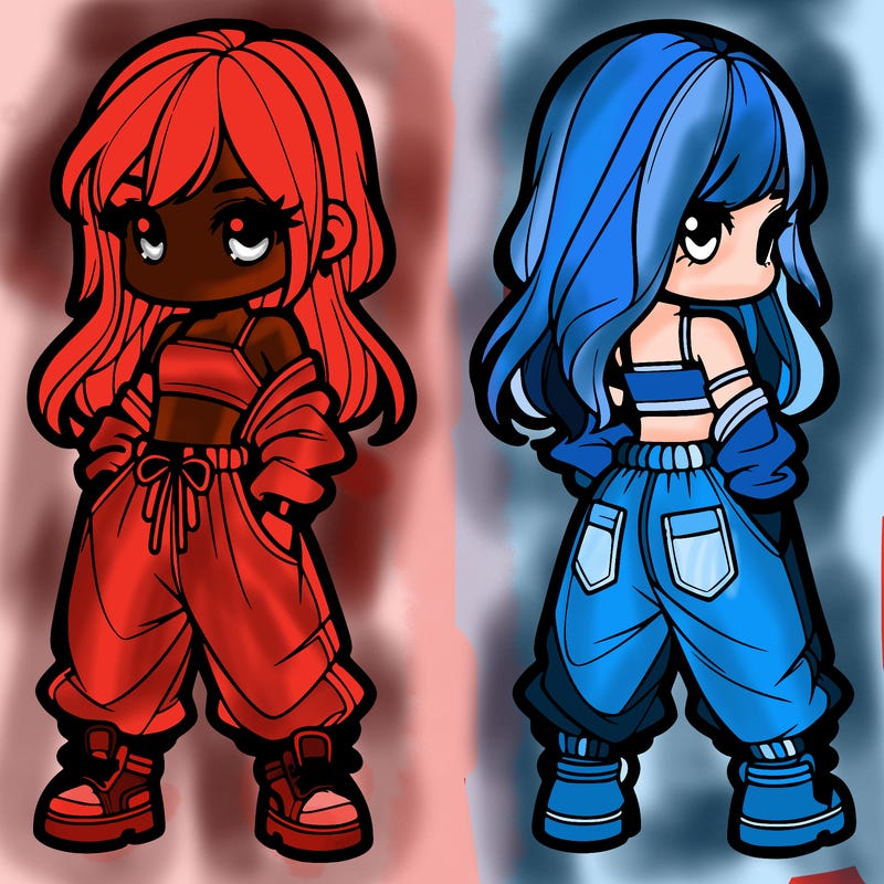 girl in crop top and baggy pants