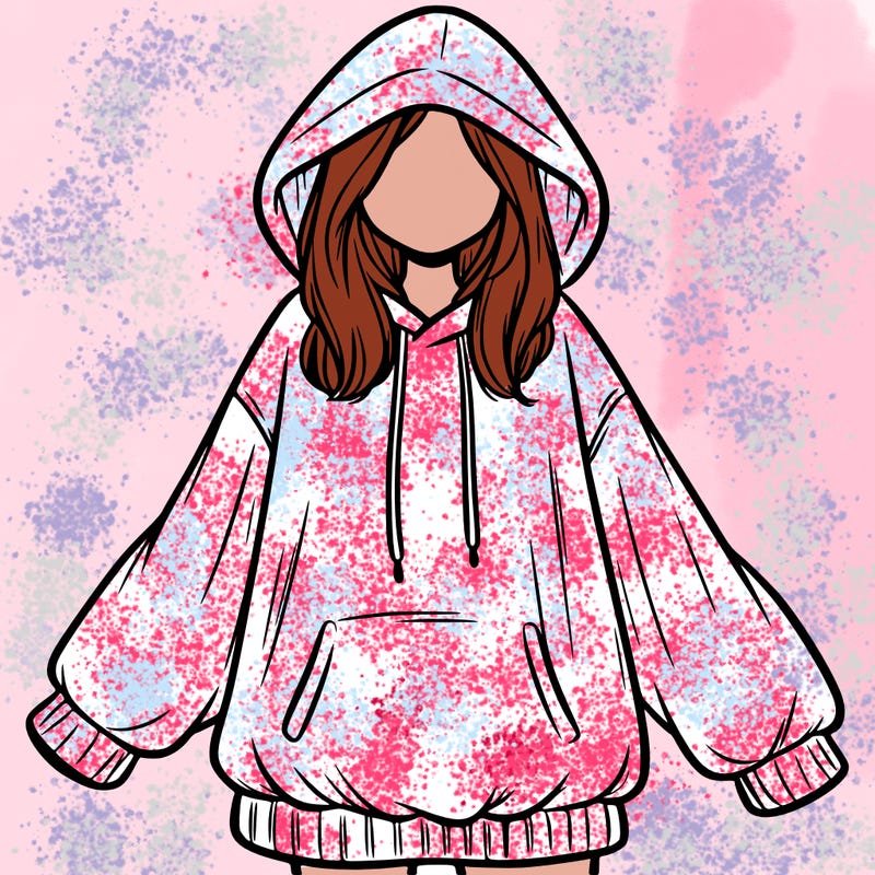 girl in oversized hoodie