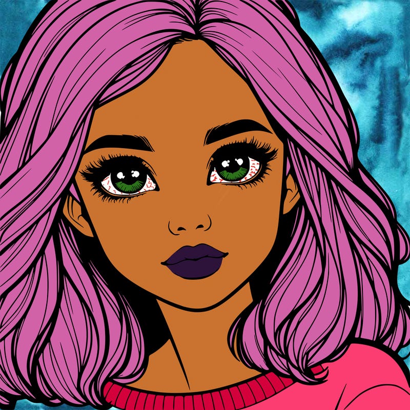realistic girl whith cute eyes