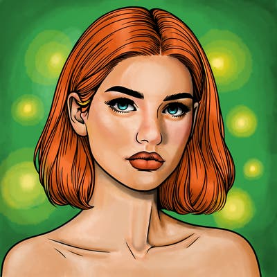 realistic portrait of woman