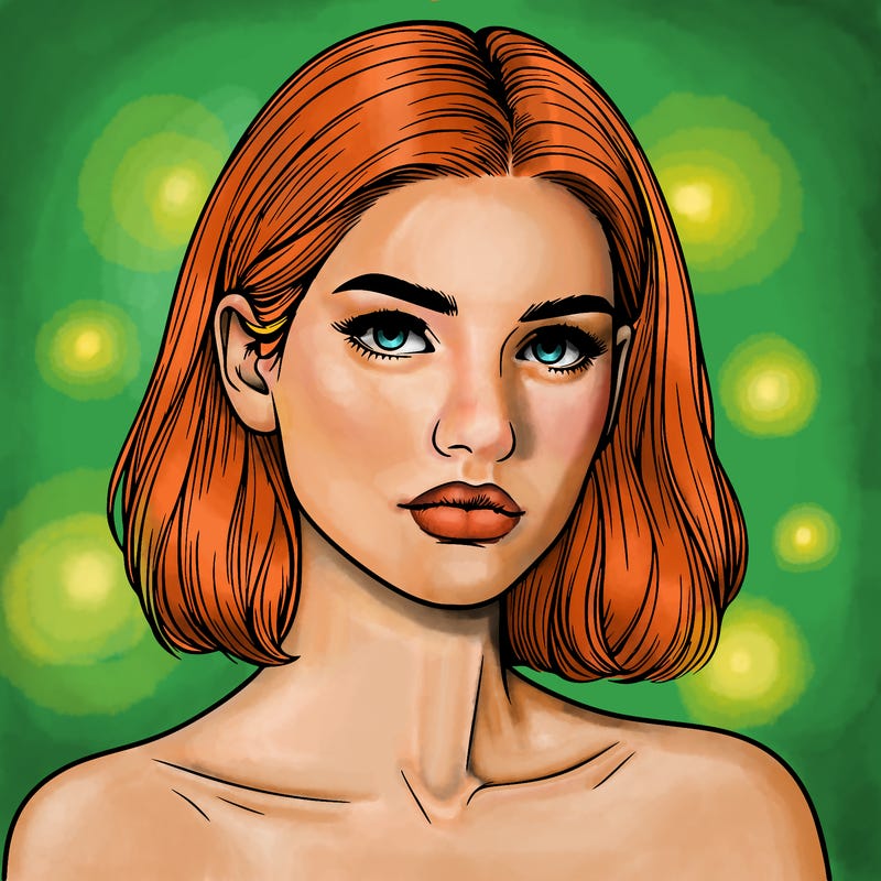 realistic portrait of woman