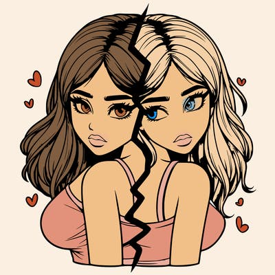 realistic girl split