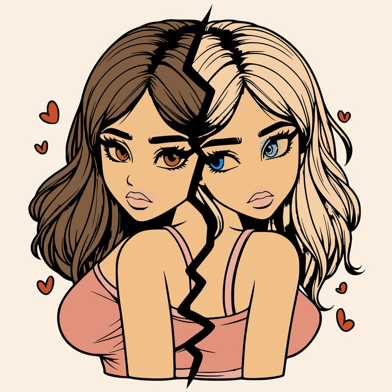 realistic girl split