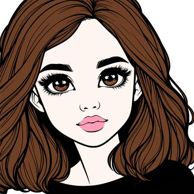 realistic girl whith cute eyes