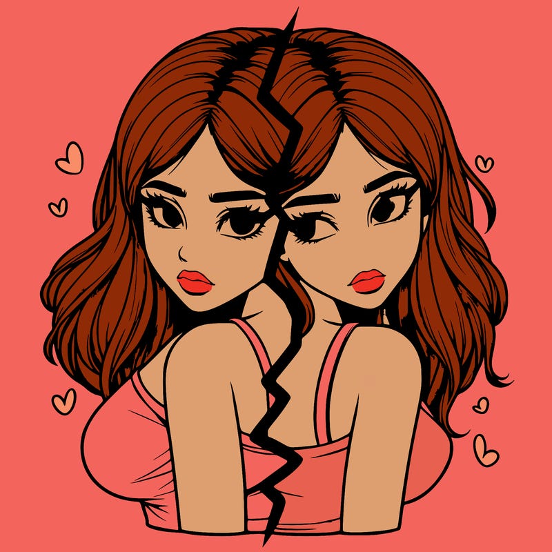 realistic girl split