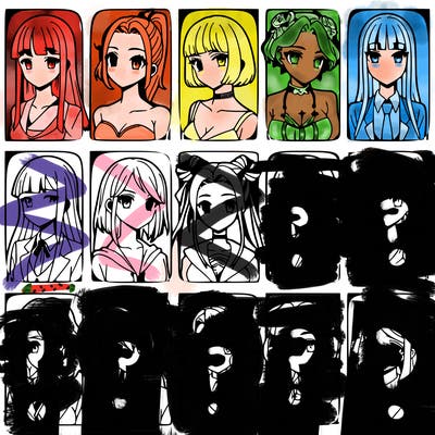 girls that look diffrent anime