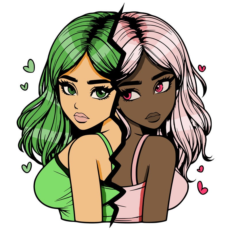 realistic girl split