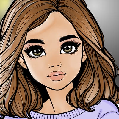 realistic girl whith cute eyes