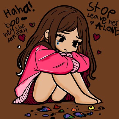 a girl after a breakup