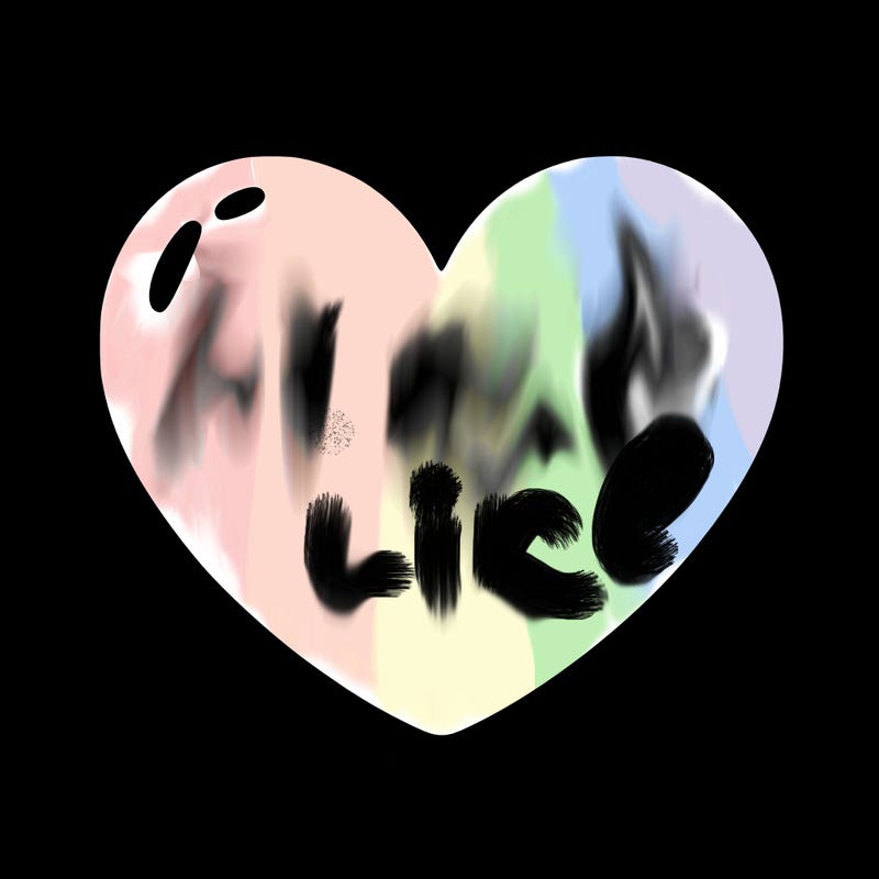 a blank heart