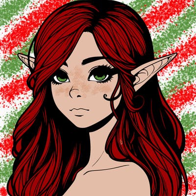 elf girl realistic dark fantasy