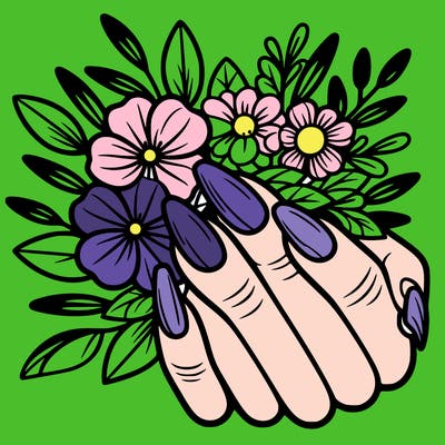 nails floral