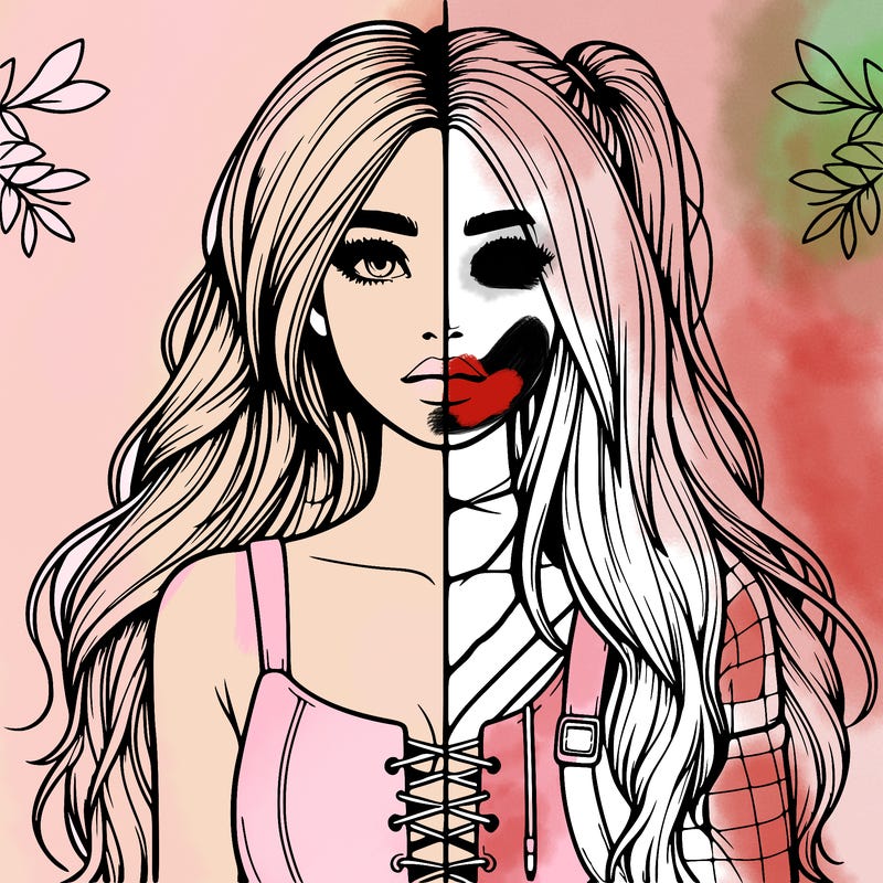 realistic girl split