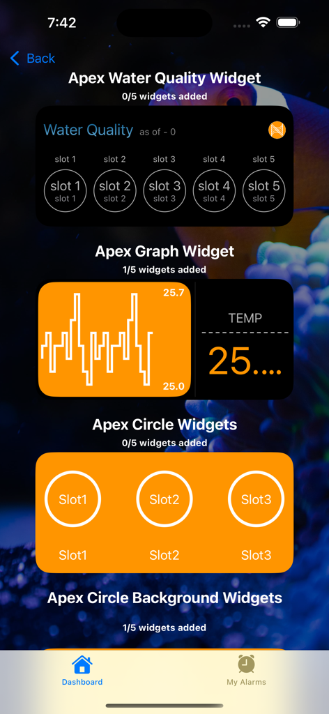 Reef Widgets - Reference App | MWM