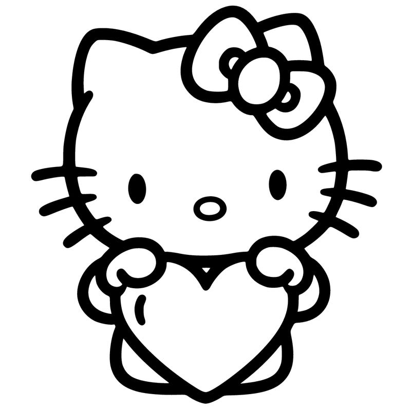 hello kitty with a big heart
