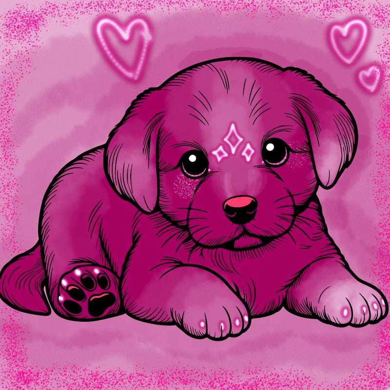 a cute realistic puppy