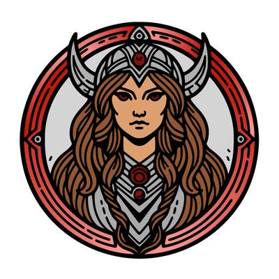 realistic valhalla goddess  symbol