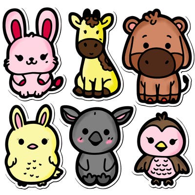 cute animal stickers