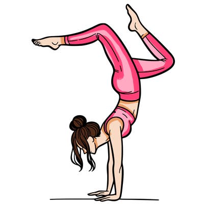 a woman doing a handstand