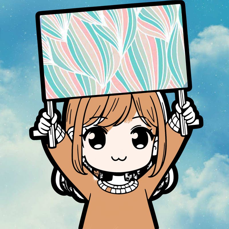 girl holding big sign