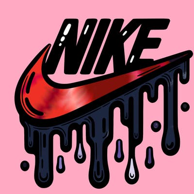 dripping nike logo