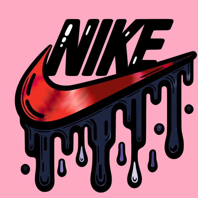 dripping nike logo