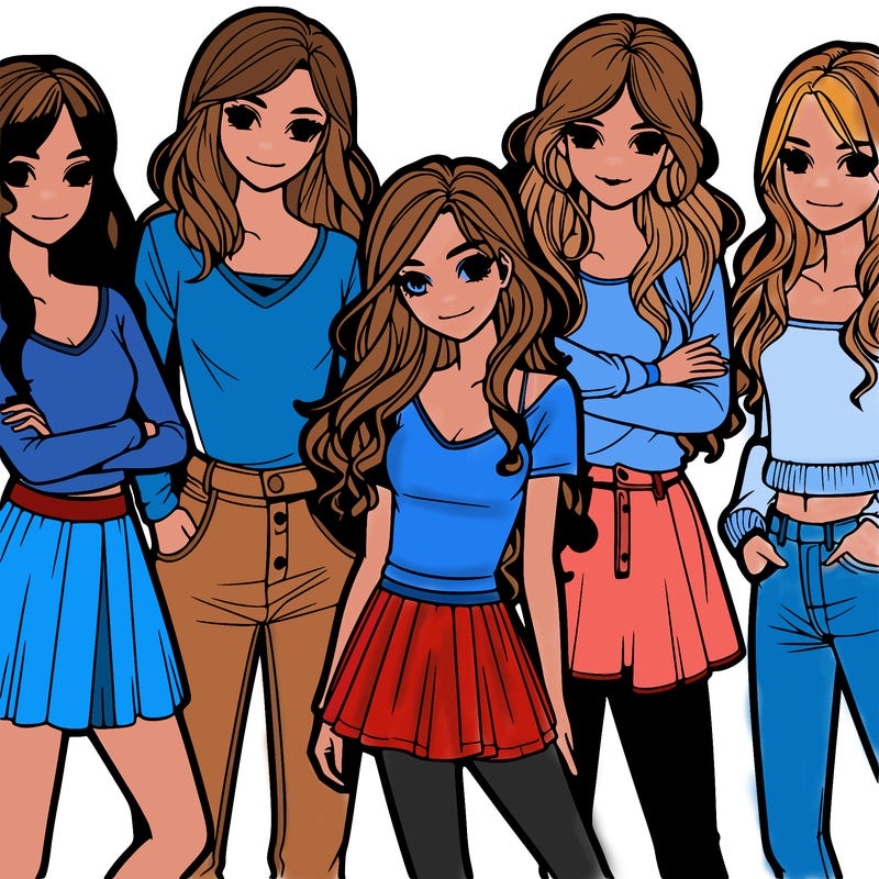 five realistic girls