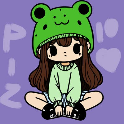 a girl wearing a frog hat and some frog socks