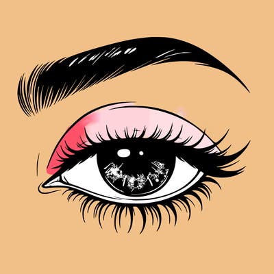 eye closed realistic