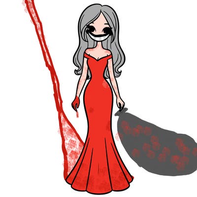 girl in long fitted dress