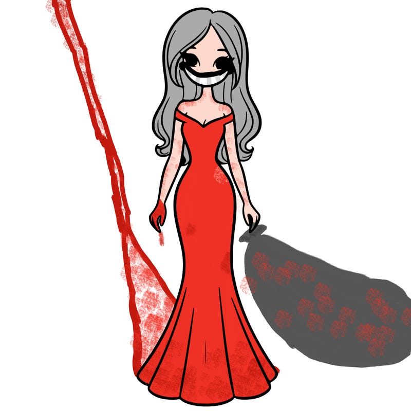 girl in long fitted dress