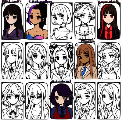 girls that look diffrent anime