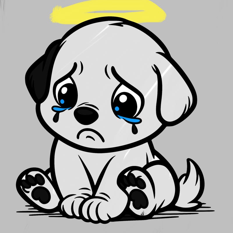 hurt sad puppy