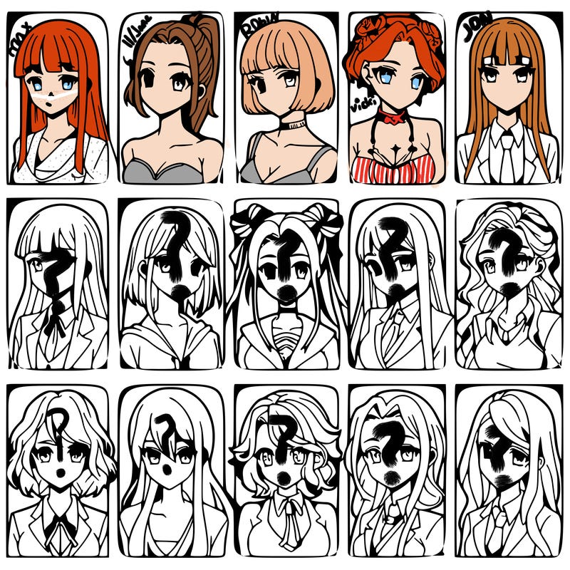 girls that look diffrent anime